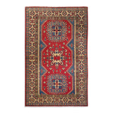 4'0" x 6'4"   Kazak Rug Top View