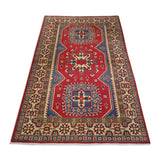 4'0" x 6'4"   Kazak Rug Angle View