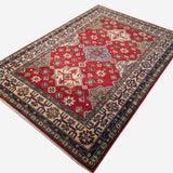 3'11" x 5'10"   Kazak Rug Angle View