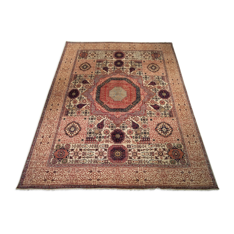 8'2" x 10'5"   Mamluk Rug Angle View