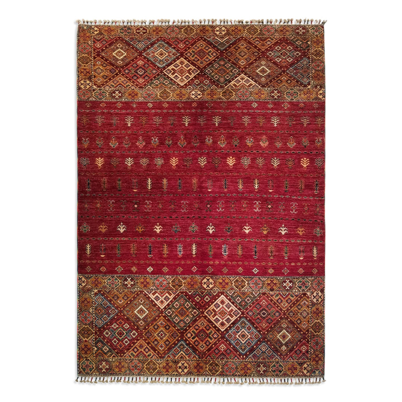 5'9" x 8'3"   Saddlebag Design Rug Top View