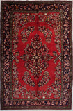 5'3" x 8'0"   Persian Hamadan Borjalou Rug Top View