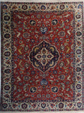 7'1" x 9'6"   Antique Persian Tabriz Rug Top View