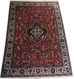 7'1" x 9'6"   Antique Persian Tabriz Rug Angle View