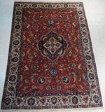 7'1" x 9'6"   Antique Persian Tabriz Rug Angle View