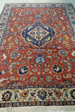 7'1" x 9'6"   Antique Persian Tabriz Rug Angle View
