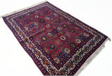 5'0" x 7'0"   Antique Persian Veramin Rug Angle View