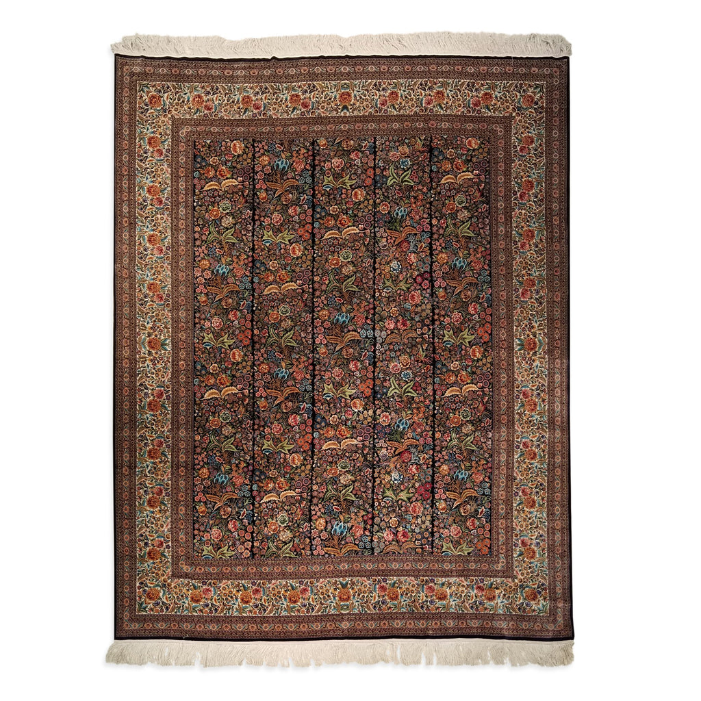 8'0" x 10'0"   Silk Chinese Shalimar Gardens Rug Top View