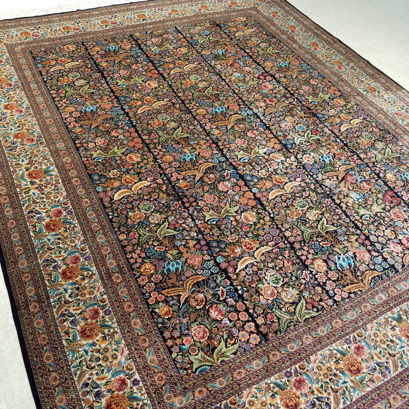 8'0" x 10'0"   Silk Chinese Shalimar Gardens Rug Angle View
