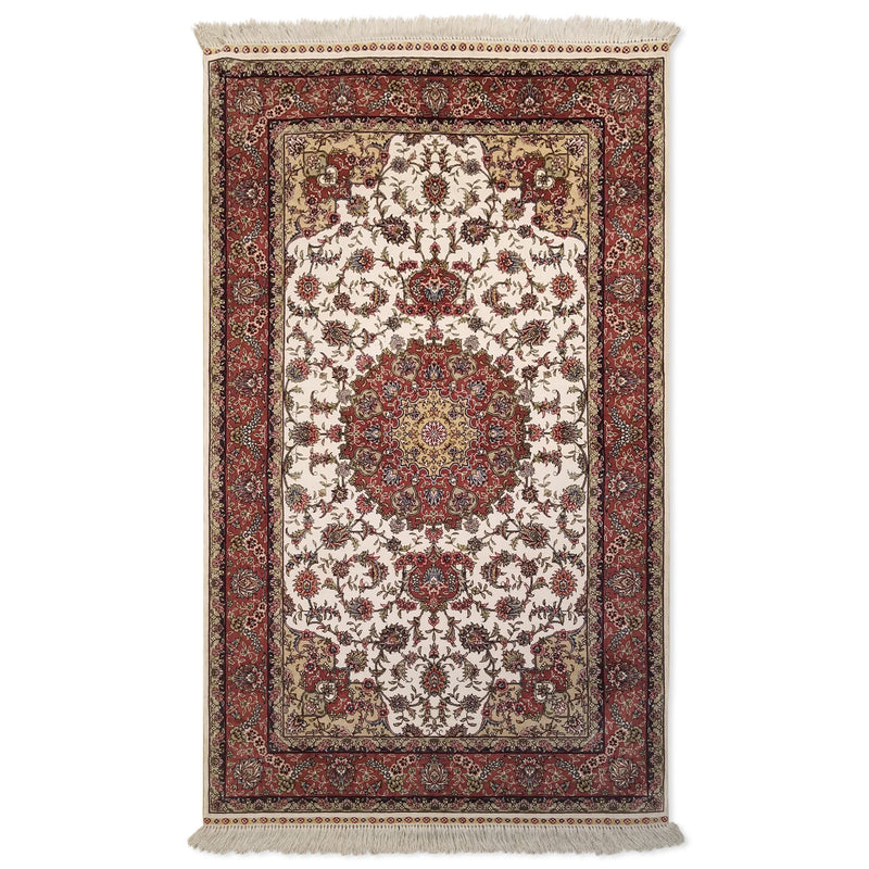 3'0" x 5'0"   Silk Chinese Hereke Rug Top View