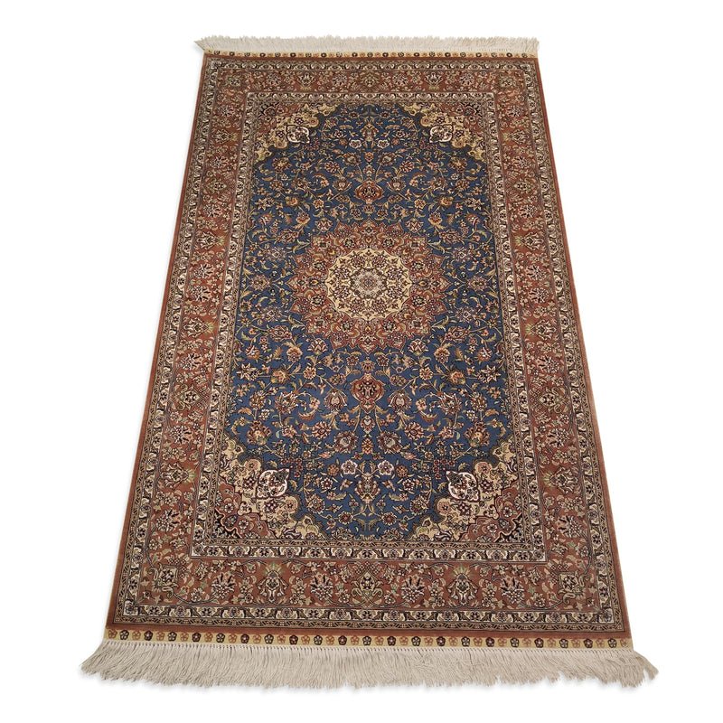3'0" x 5'0"   Silk Chinese Hereke Rug Angle View