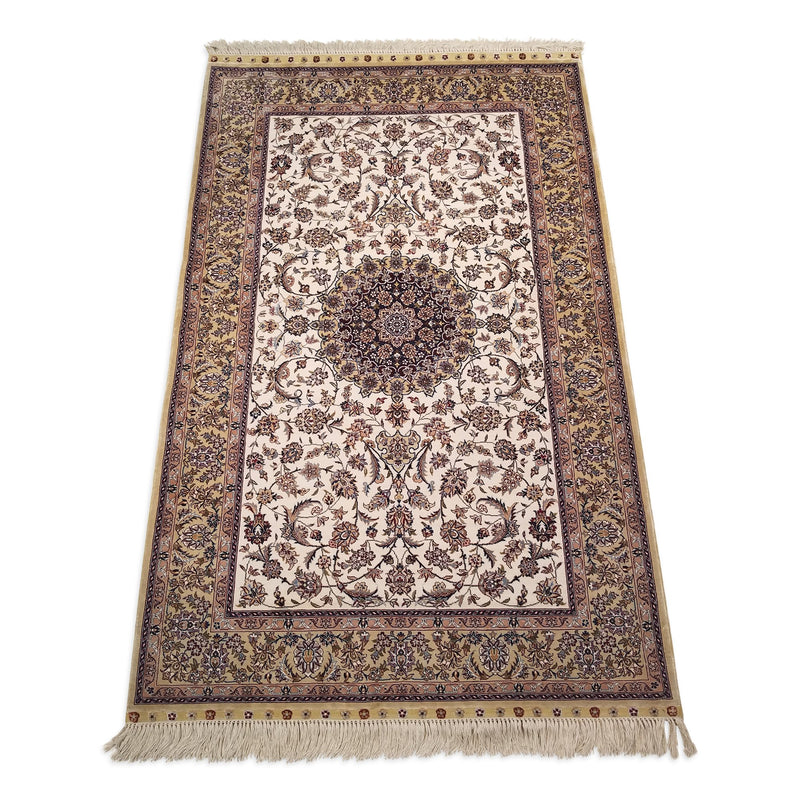 3'0" x 5'0"   Silk Chinese Hereke Rug Angle View