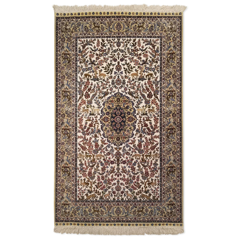 3'0" x 5'0"   Silk Chinese Hereke Rug Top View