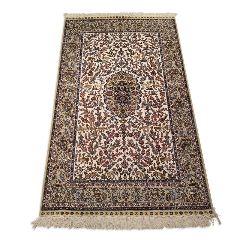 3'0" x 5'0"   Silk Chinese Hereke Rug Angle View