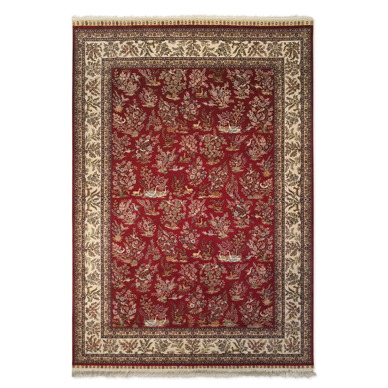5'6" x 8'0"   Silk Chinese Hereke Rug Top View