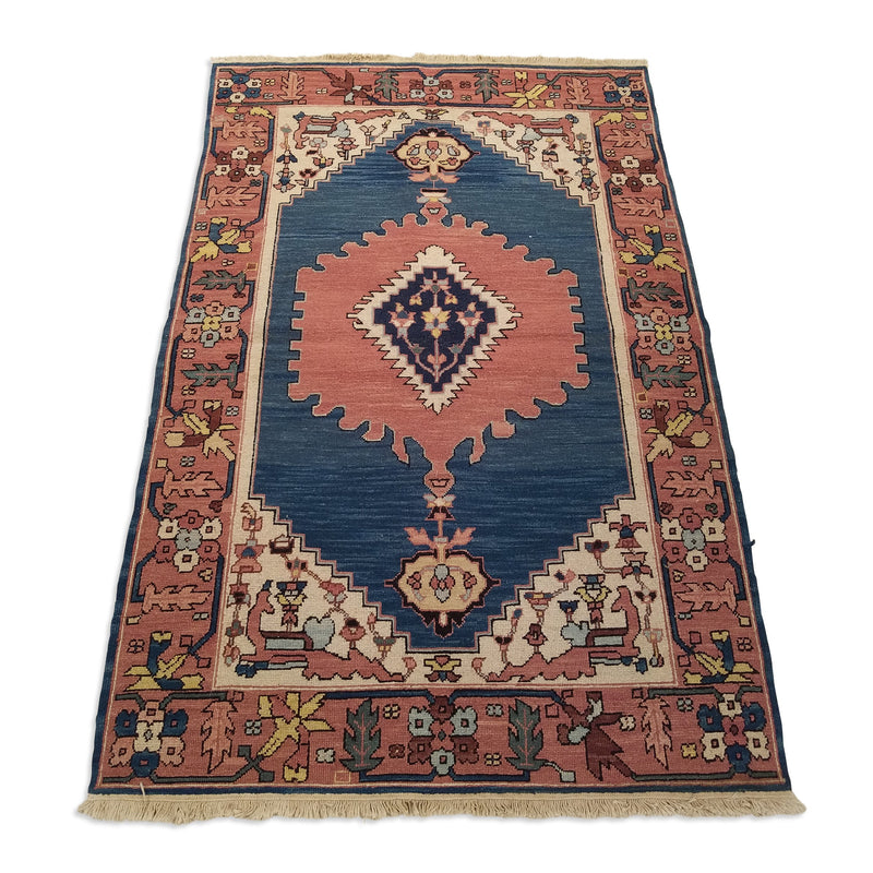 3'10" x 5'10"   Chinese Sumak Rug Angle View