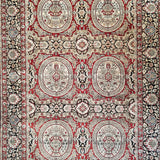 2'8" x 4'1"   Silk Chinese Hereke Rug Angle View