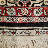 2'8" x 4'1"   Silk Chinese Hereke Rug Angle View