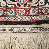 2'8" x 4'1"   Silk Chinese Hereke Rug Back View