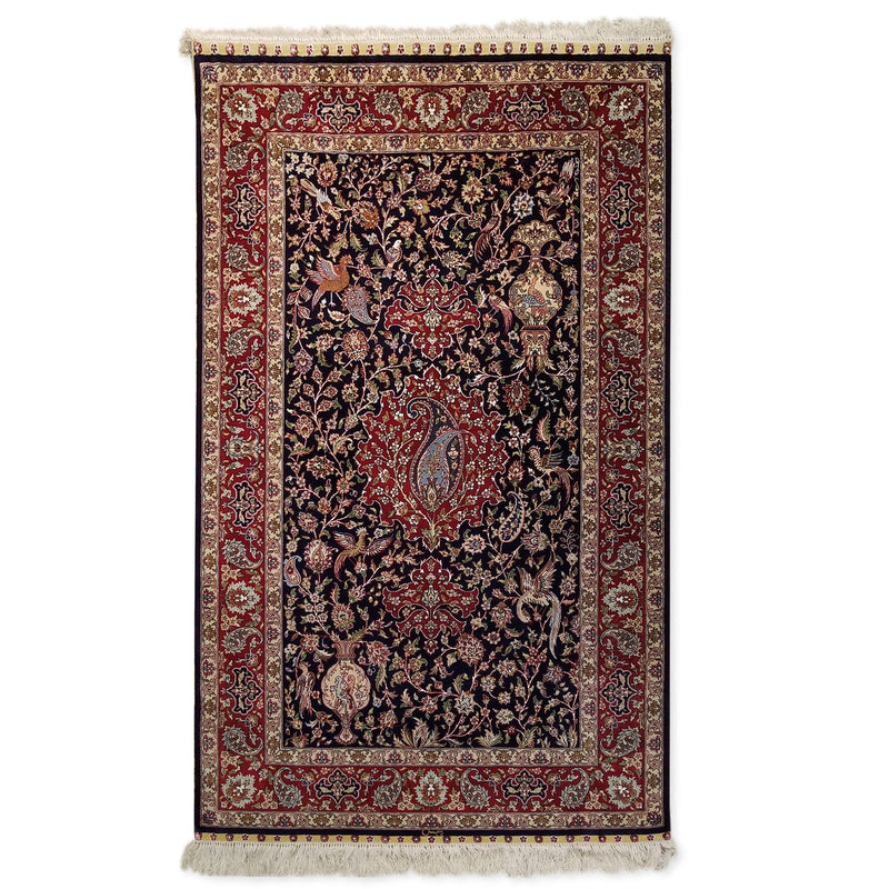 3'0" x 5'0"   Silk Chinese Hereke Rug Top View