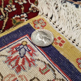 3'0" x 5'0"   Silk Chinese Hereke Rug Back View