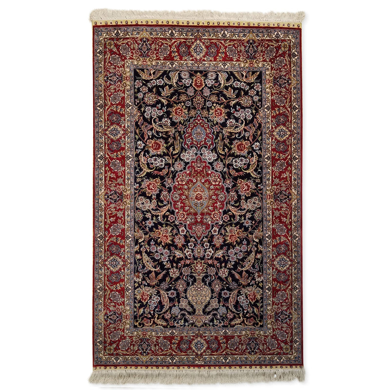 3'0" x 5'0"   Silk Chinese Hereke Rug Top View