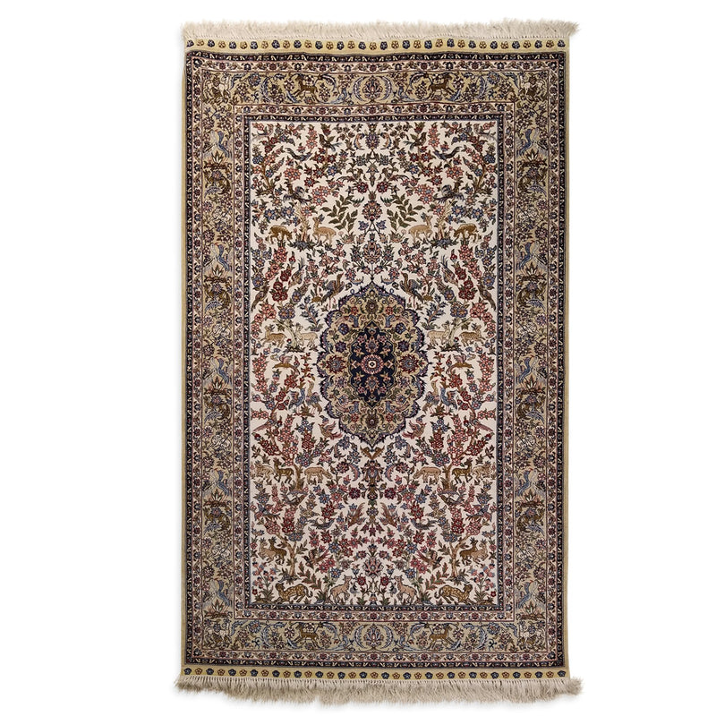 3'0" x 5'0"   Silk Chinese Hereke Rug Top View