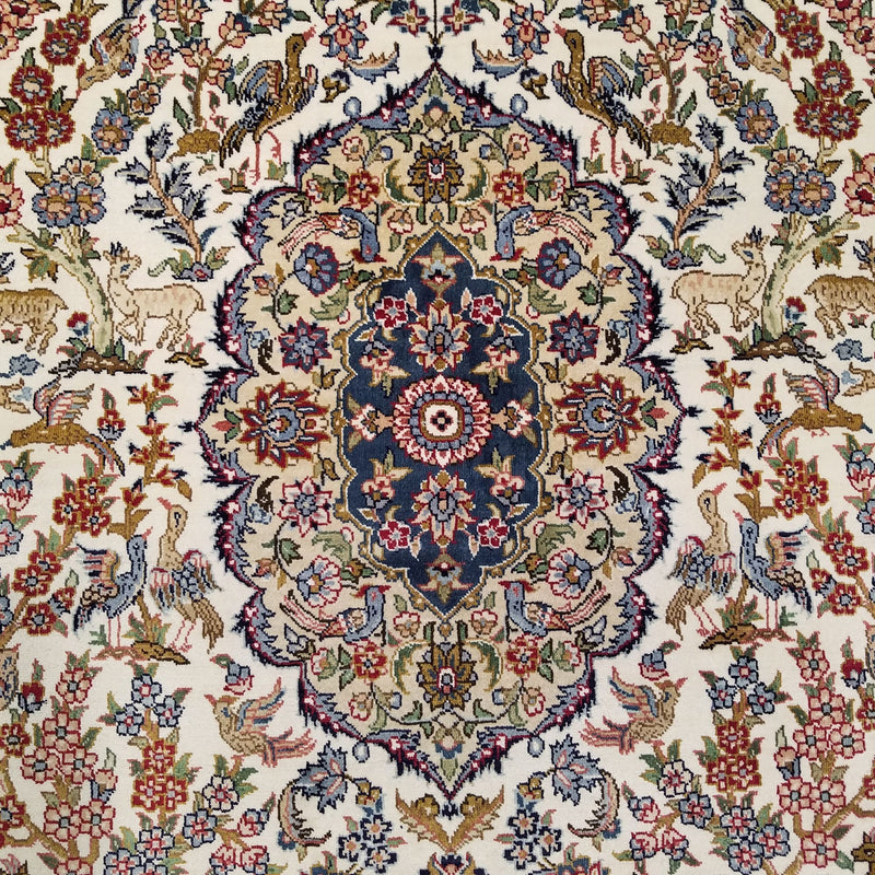 3'0" x 5'0"   Silk Chinese Hereke Rug Angle View