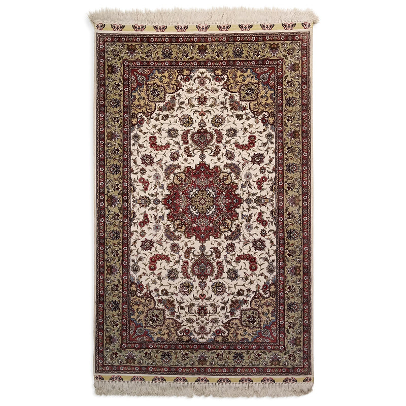 3'0" x 5'0"   Silk Chinese Hereke Rug Top View