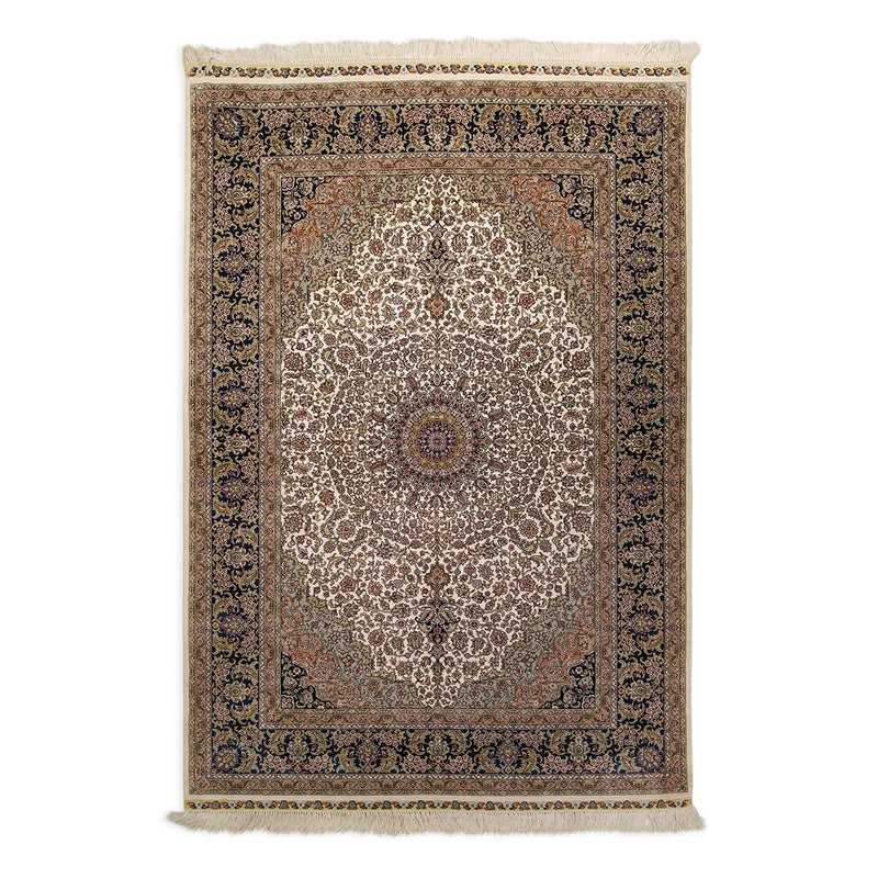 4'0" x 6'0"   Silk Chinese Hereke Rug Top View