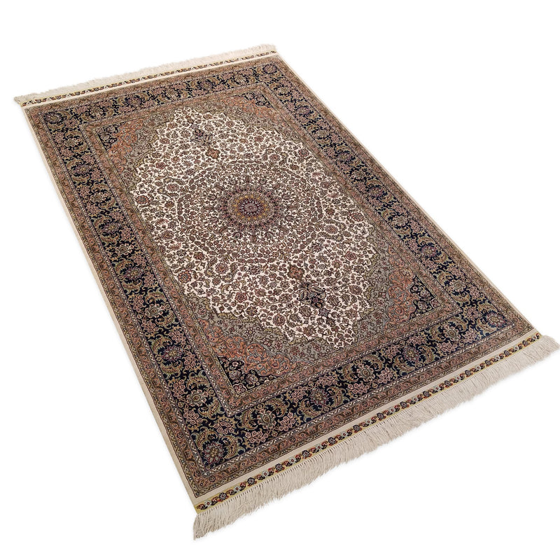 4'0" x 6'0"   Silk Chinese Hereke Rug Angle View