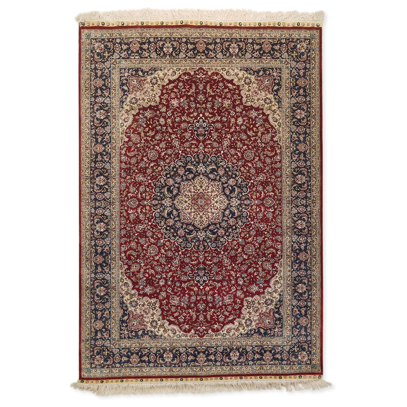 4'0" x 6'0"   Silk Chinese Hereke Rug Angle View