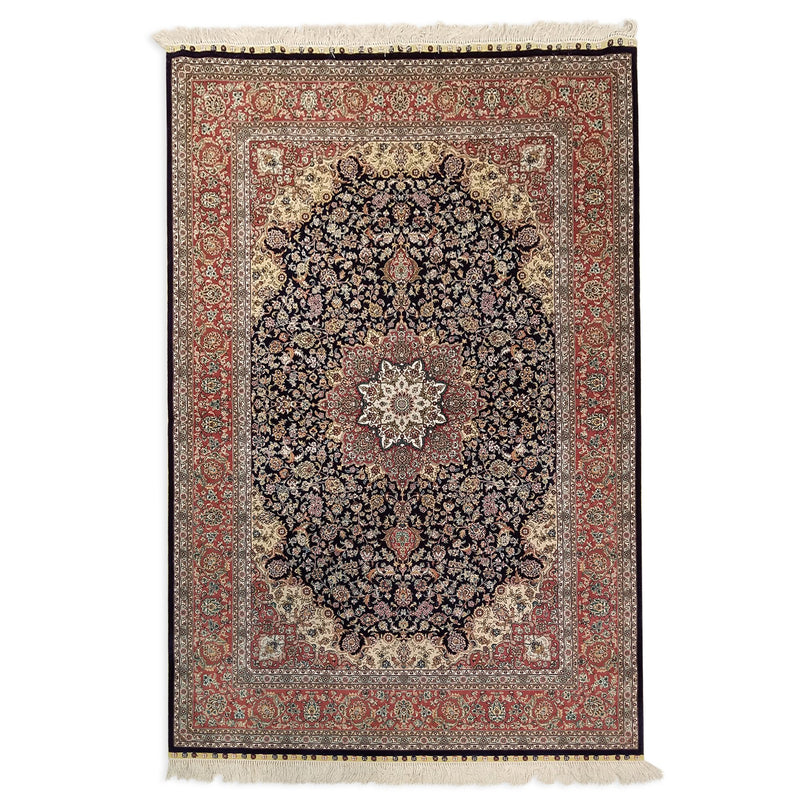 4'0" x 6'0"   Silk Chinese Hereke Rug Top View