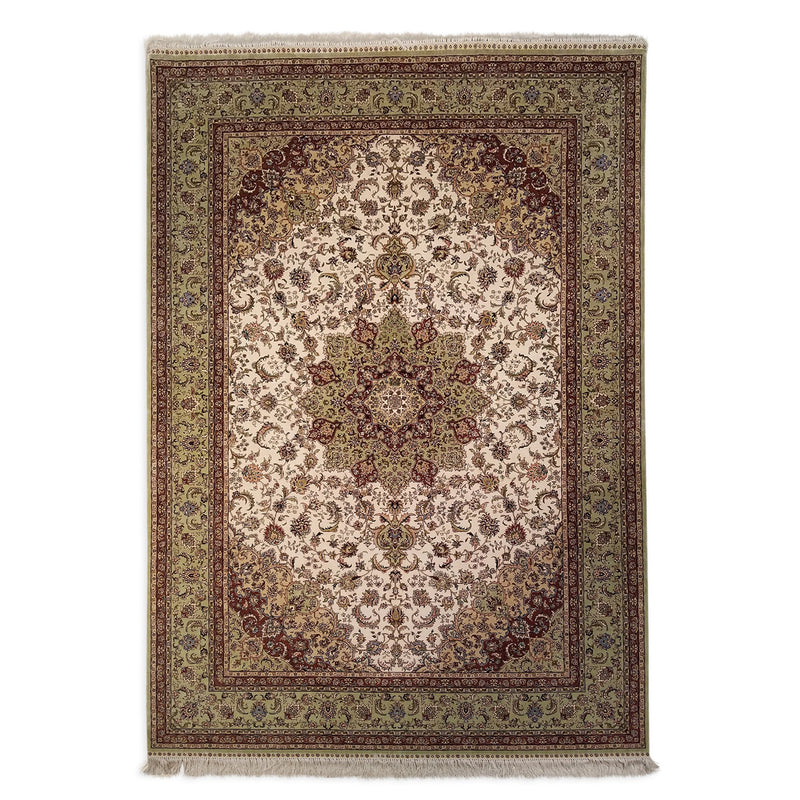 5'6" x 8'0"   Silk Chinese Hereke Rug Top View