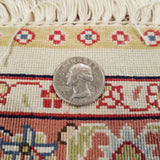 5'6" x 8'0"   Silk Chinese Hereke Rug Back View