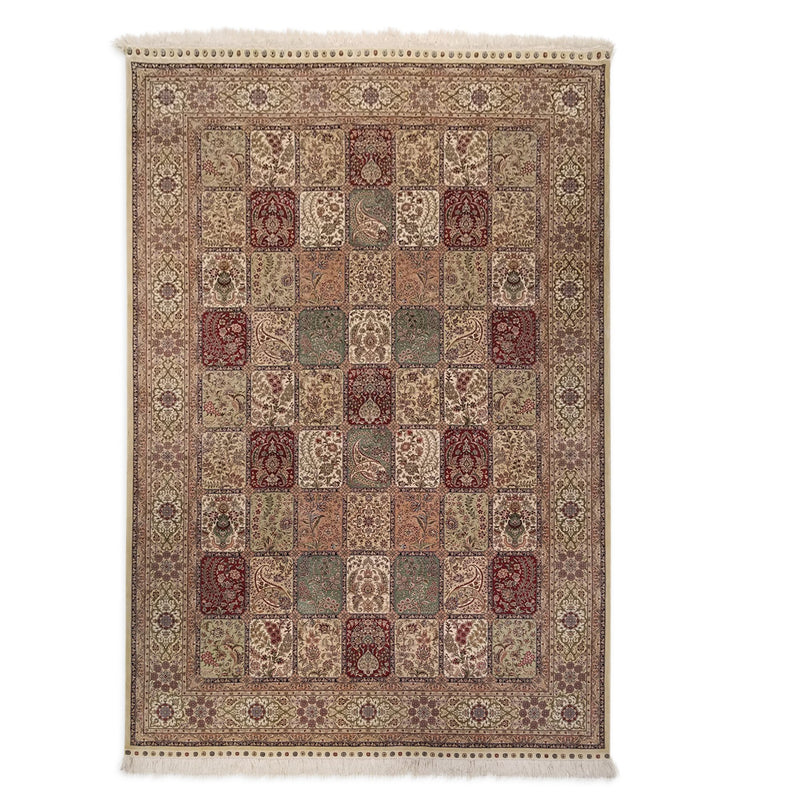 6'1" x 9'0"   Silk Chinese Hereke Rug Top View