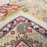 6'1" x 9'0"   Silk Chinese Hereke Rug Angle View