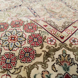 6'1" x 9'0"   Silk Chinese Hereke Rug Back View