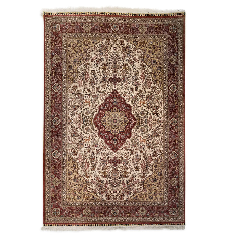 6'0" x 9'0"   Silk Chinese Hereke Rug Top View