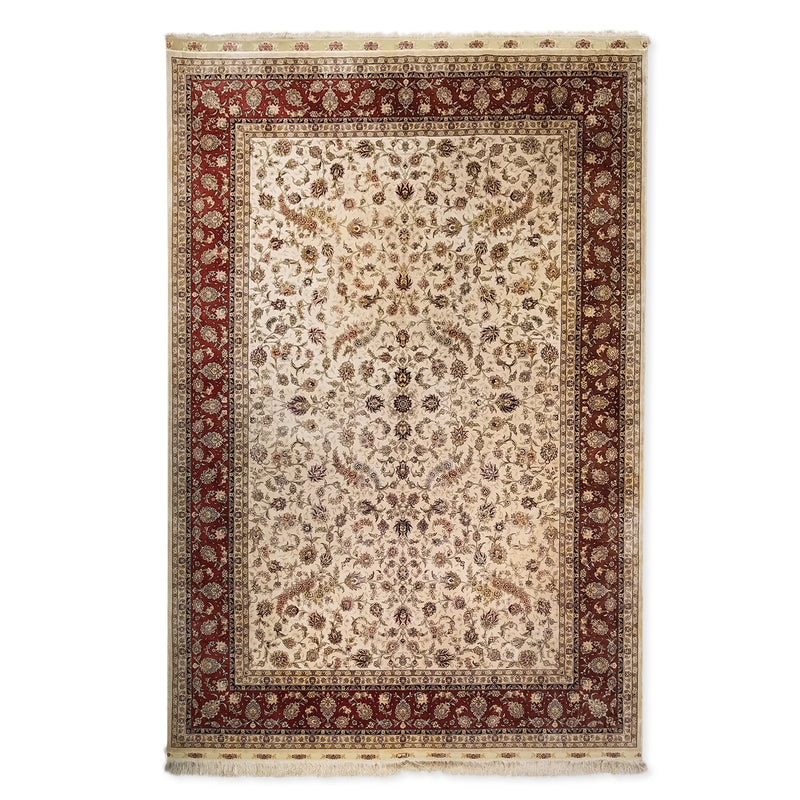 6'0" x 9'0"   Silk Chinese Hereke Rug Top View