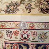 6'0" x 9'0"   Silk Chinese Hereke Rug Back View