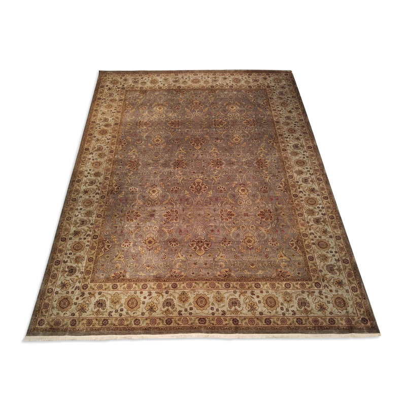 8'9" x 11'4"   Silk Indian Jaipur Rug Angle View