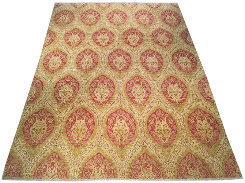 9'5" x 12'9"   Indian Ottoman Rug Angle View