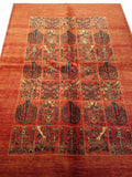 5'4" x 7'6"   Persian Kashkuli Rug Back View
