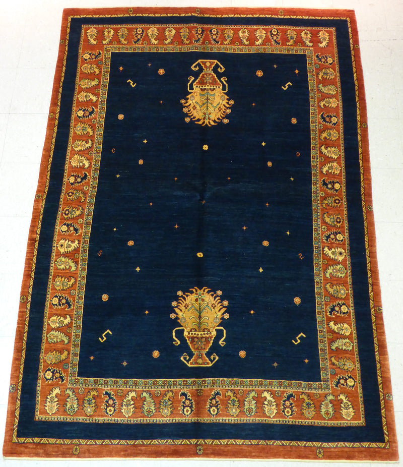 5'9" x 8'3"   Persian Kashkuli Rug Angle View