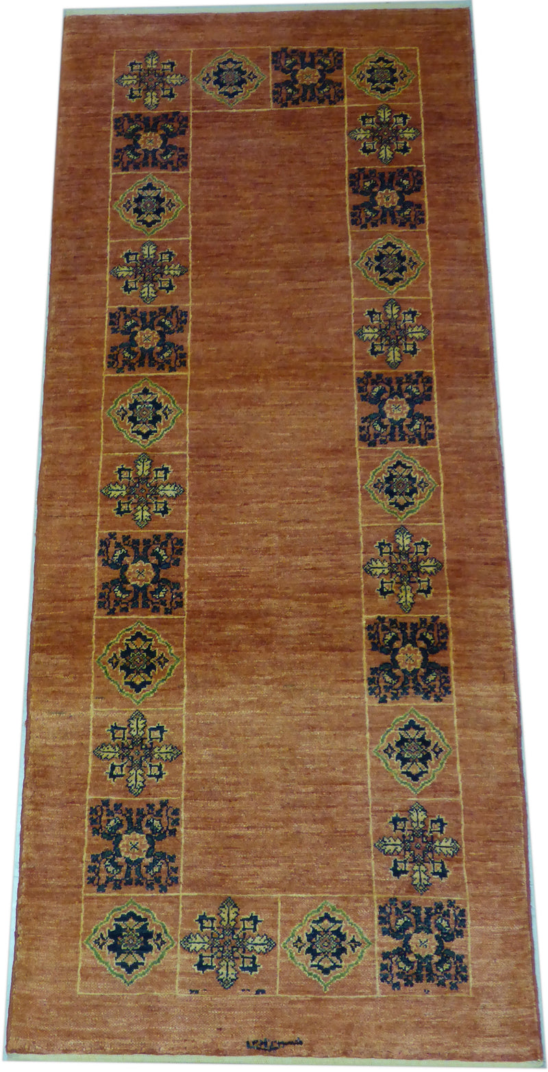 2'8" x 6'5"   Persian Kashkuli Runner Rug Angle View