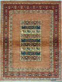 3'9" x 4'11"   Persian Kashkuli Rug Top View