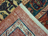 3'9" x 4'11"   Persian Kashkuli Rug Back View