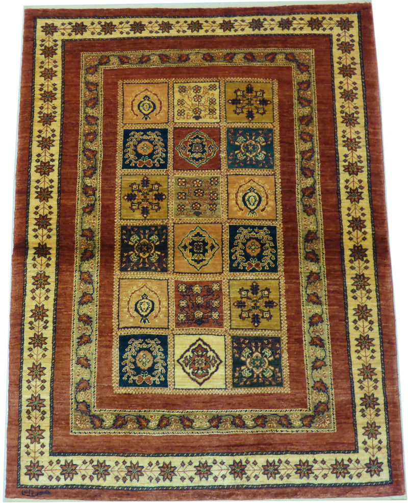 3'7" x 4'11"   Persian Kashkuli Rug Angle View