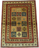 3'7" x 4'11"   Persian Kashkuli Rug Angle View